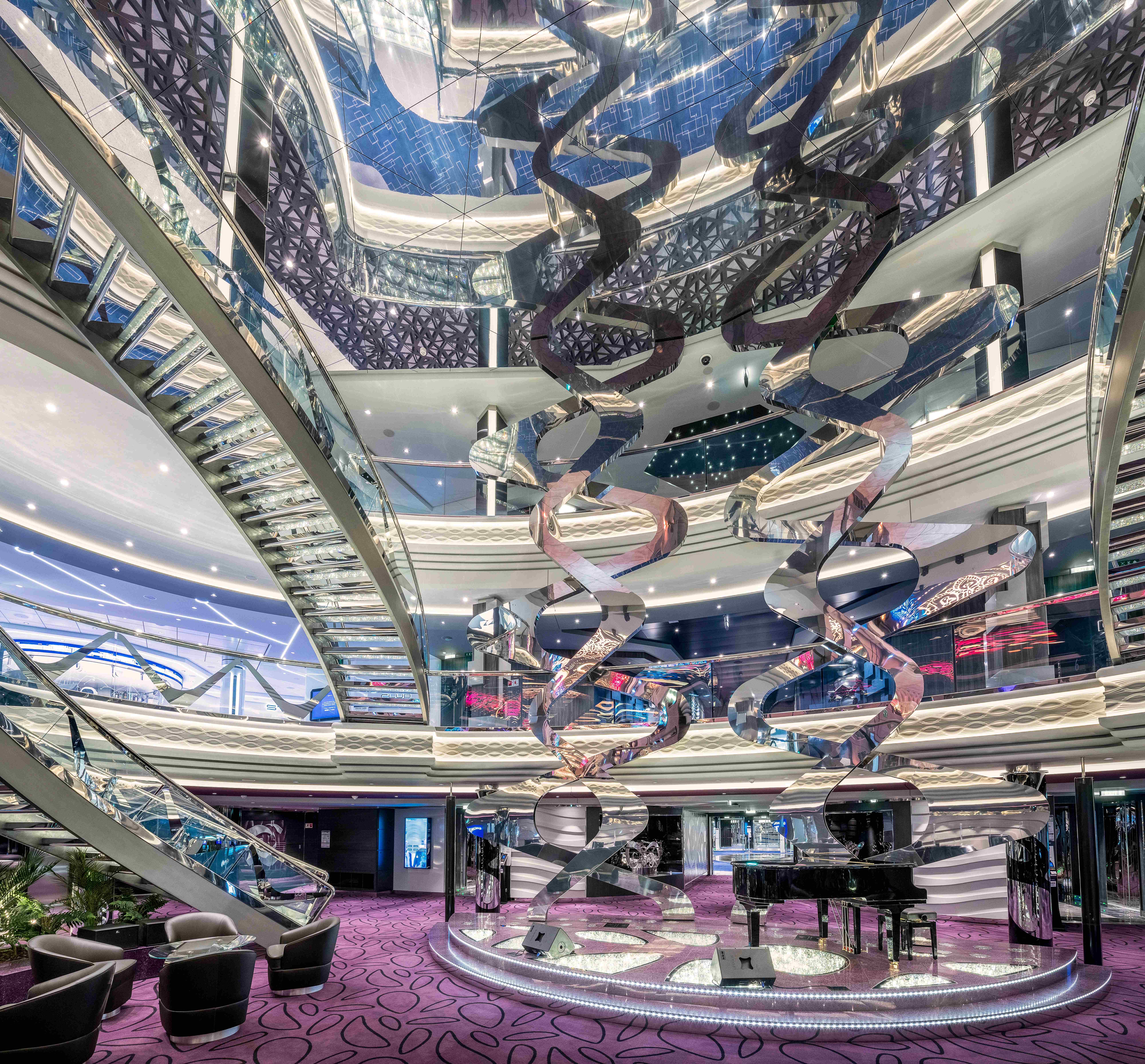 Stunning multi-level ship atrium