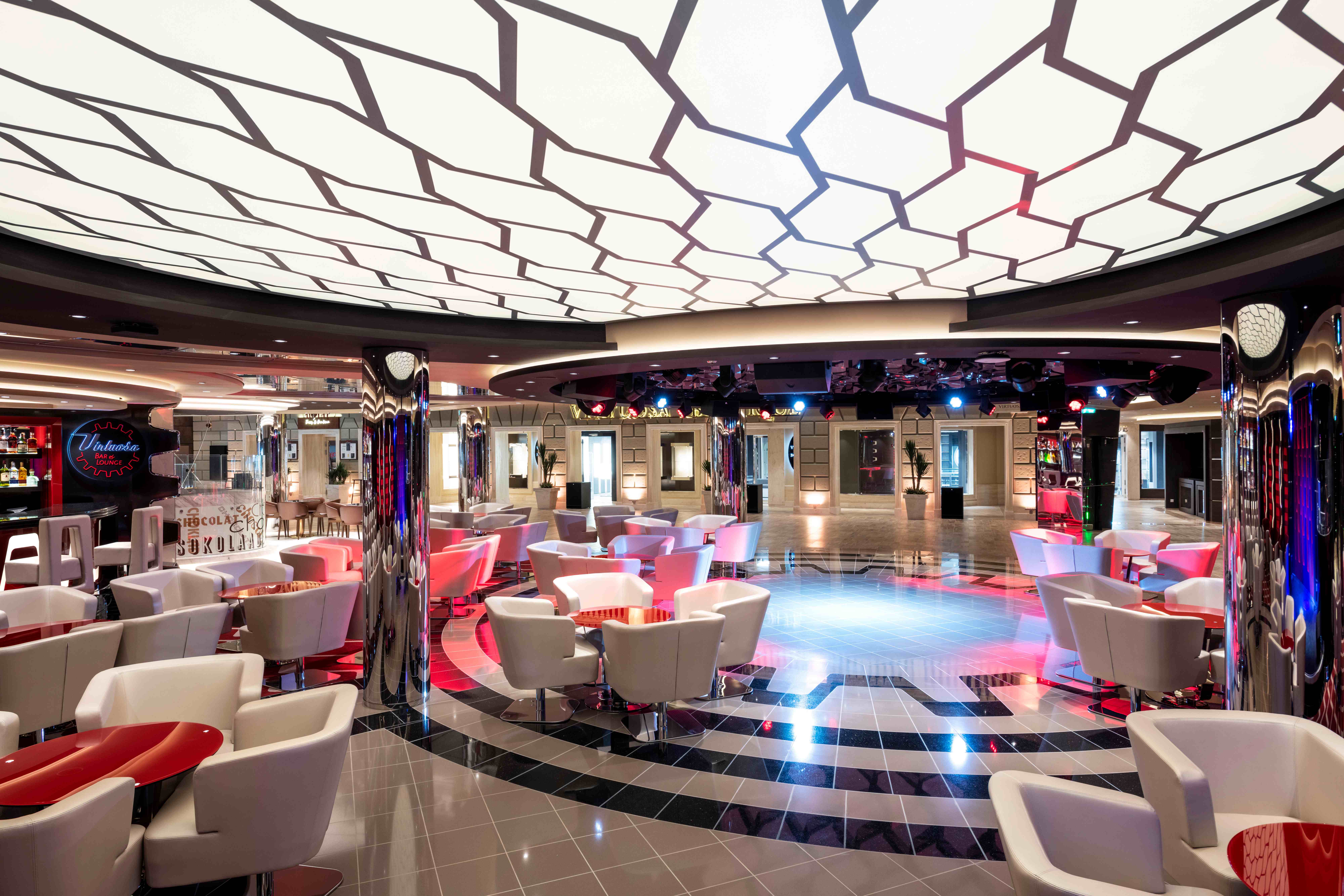 Modern lounge and bar area